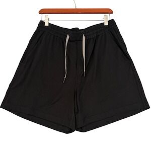 Lululemon Lab Mens Shorts Black Activewear Drawstring LM7BI2S Large Gym Workout
